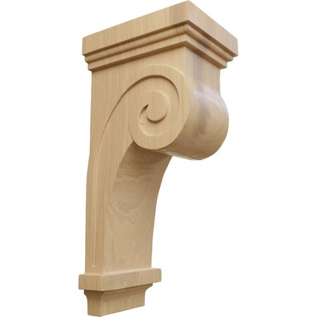Ekena Millwork 4 1/2"W x 5 5/8"D x 12"H Scroll Corbel, Cherry COR04X05X12SCCH